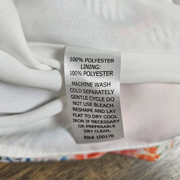 ST. TROPEZ West Colorful Ladies High Neck Sleeveless Career Casual Blouse Medium - Picture 4 of 5